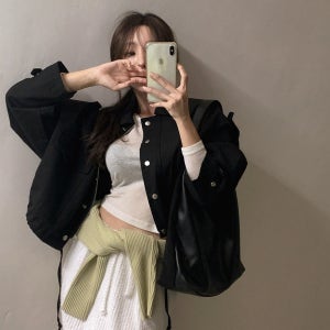 [무료배송]유즈 크롭 야상 점퍼