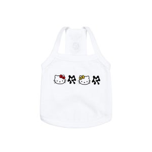 [아루마루] 헬로키티x아루마루 펫 로고 크롭 탑_화이트 (HELLO KITTY x ARUMARU PET LOGO CROP TOP_WHITE)