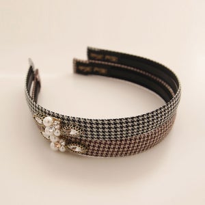 제이로렌 H0529 하운드 체크 머리띠 헤어밴드 H0529 하운드 체크 머리띠 헤어밴드