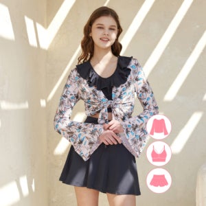 (베이직엘르) 베이직엘르 여성인 볼레로 스커트 비치웨어 세트 BEL-W219G