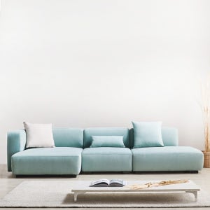 ★50%쿠폰혜택★동서가구 루시 모듈형 발수패브릭 3인 카우치소파 DF919551