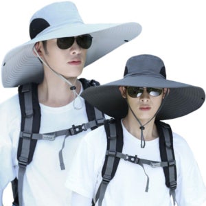 남자 등산 운동 농산 휴가 빅 챙 벙거지 모자