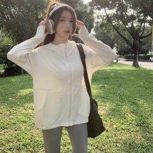 M7 여자 후디 SS 액티브 윈드브레이커 집업