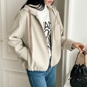 여자 환절기 블루종 집업 주머니 후디 FW 외투 점퍼