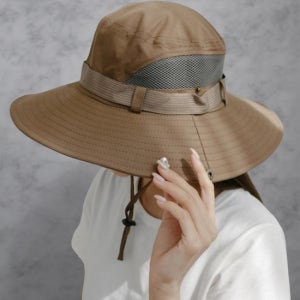 여성 메쉬 등산 스트링 롱챙 남성 모자
