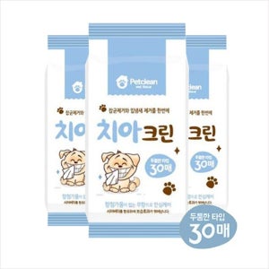 강아지물티슈 D18 펫크린 치아크린 물티슈 30매X56개입 1박스