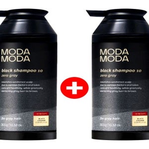 모다모다 블랙 샴푸 제로 그레이 염색 새치 300g 1+1 x2SET