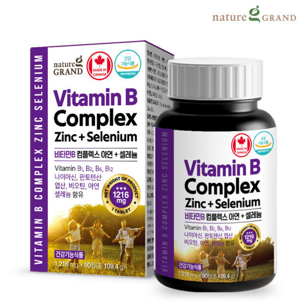 네이처그랜드 네이처그랜드 비타민B 컴플렉스 아연 셀레늄 1박스 3개월분 고함량 수용성비타민