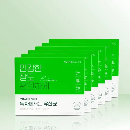 <b>바이탈뷰티 녹차에서 온 유산균</b> 1g x 60포 x 6개 / IBY