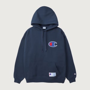 [챔피온] 빅 C로고 오버핏 조그택 후드 티셔츠 Navy