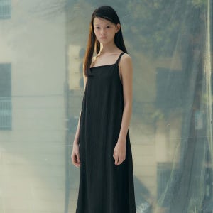 [구호플러스] Layered Silky Long Dress  Black (KE5271M025)