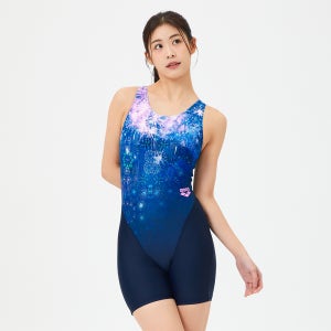 아레나 아울렛 페스타 3부 U백 네이비 [A4FL1LH12(NVY) 여자 실내수영복]
