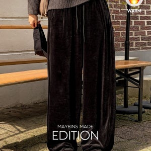 [무료배송/MADE]헤일리 벨벳 밴딩 팬츠