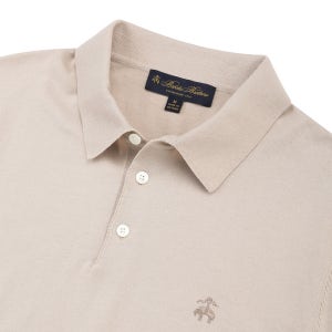 [브룩스브라더스] 코튼 실크 폴로 스웨터 (베이지)