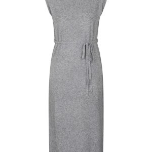 허리끈 캡소매 롱 니트 원피스-L2F45KOP600