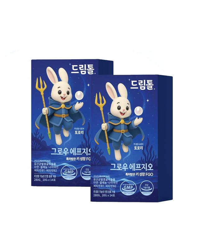 드림톨 그로우 에프지오 2Box(4주분) <b>키크는</b> 유산균발효굴추출물 FGO F6W3XX00012