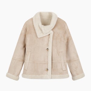 [시슬리]2025 WINTER 리버시블 하이넥 인조 무스탕 SALE31561BE