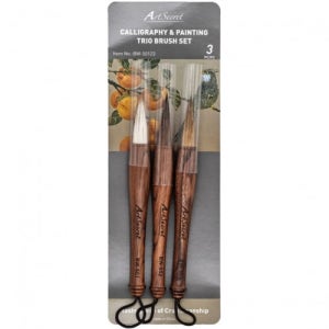 아트시크릿 bw-50123 천연모 수채화붓 민화붓 미니 휴대용붓 어반스케치 3본 세트