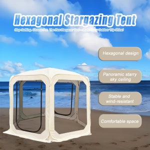 바닥이 있는 즉석 캐빈 텐트 - 가족 글램핑 및 비상 쉼터를 위한 팝업 스크린 하우스 (모든 계절에 적합)