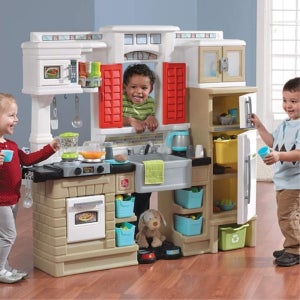 유치원 대형 냉장고 싱크대 조리대 장난감세트 여아역할놀이 4세