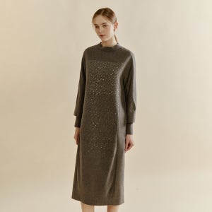 [아이잗바바] 샤이닝 니트 스팽글 원피스 (MELANGE GREY) BRAA0OP031