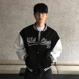 [당일출고] 스타디움 자켓 오버핏 바시티 야구 점퍼 루즈핏 간절기 봄 경량 패딩