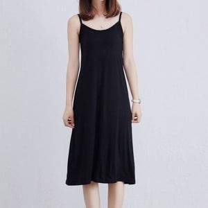 [하프클럽]모노무드 홈웨어 베이직 레이어드 끈나시 원피스