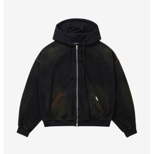 [디프리크] Oversized Full Zip Hoodie - Faded Black