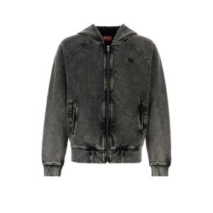 디젤 DIESEL Black cotton sweatshirt A218900KIBZ 9XXA