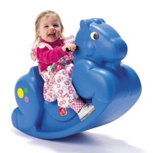 유아용 흔들말 파란목마 말타기 놀이
