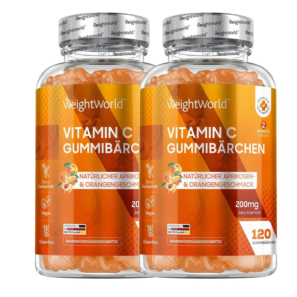 독일 <b>웨이트월드</b> WeightWorld Vitamin C Gummy 비타민C 200mg 구미베어  2개  120정