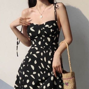 [하프클럽]모노무드 리조트룩 데이트룩 원피스 팡틴 바캉스룩 패턴 골피아