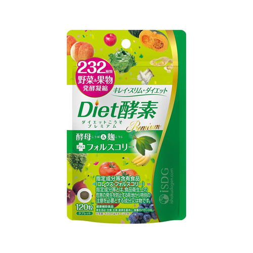 <b>ISDG</b> 232 다이어트 효소 프리미 120정 (약 30일분) 33종 천연 발효 식물 에센스  1개