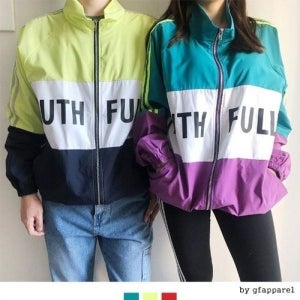 [하프클럽]모노무드 커플시밀러룩 윈드브레이커 바람막이 남자바람막이 레