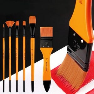 유화붓 아크릴 브러쉬 6종 세트 메이크업도구