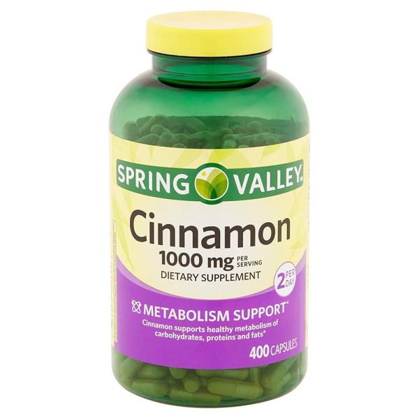 Spring Valley 시나몬 1000 Mg 400 캡슐 2620507