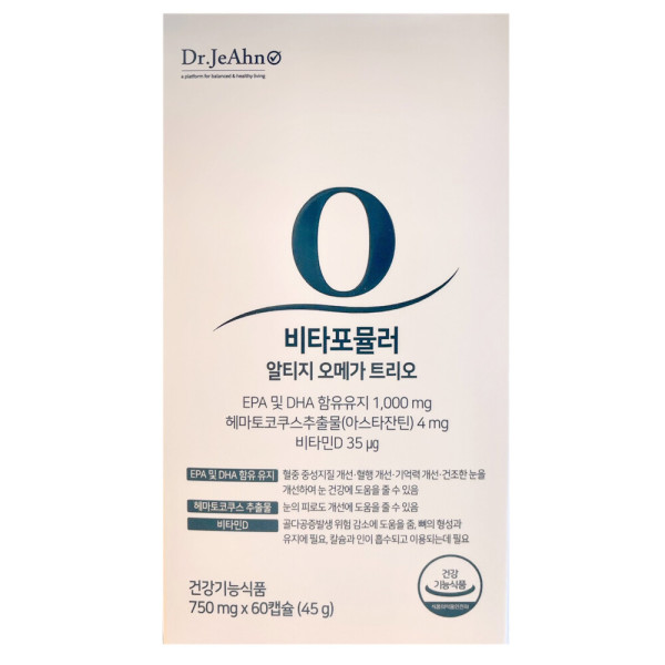 닥터제안 <b>비타포뮬러 알티지오메가트리오</b> 750mg x 60캡슐