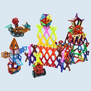 유아 자석교구 다면체+서커스B 블럭 세트 유아교육 마그넷