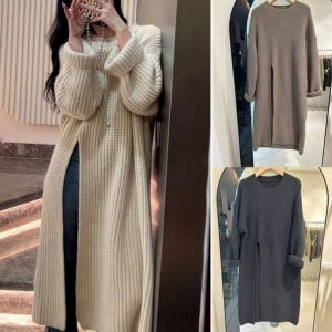 [하프클럽]모노무드 여성 여리 데일리 옆트임 스타일 클래식 포인트 라운