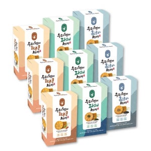 신화당 우리현미전병 9박스 (땅콩3+파래3+흑임자3)