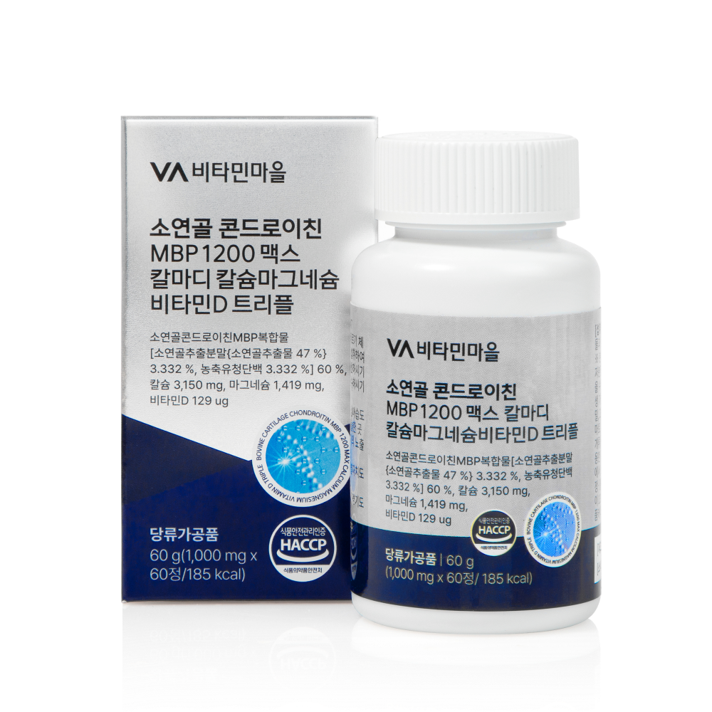 소연골 콘드로이친 MBP 1200 맥스 <b>칼마디</b> 칼슘마그네슘비타민D <b>트리플</b> 60정 (1개월분)