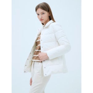 [헤지스]   HAZZYS 여성 아이보리 경량 구스다운점퍼 HSJU2D936IV