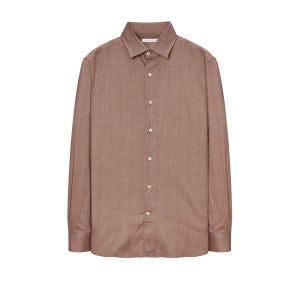 [마에스트로]  브라운 패턴 면혼방 긴팔캐주얼셔츠 MASH2D101W1