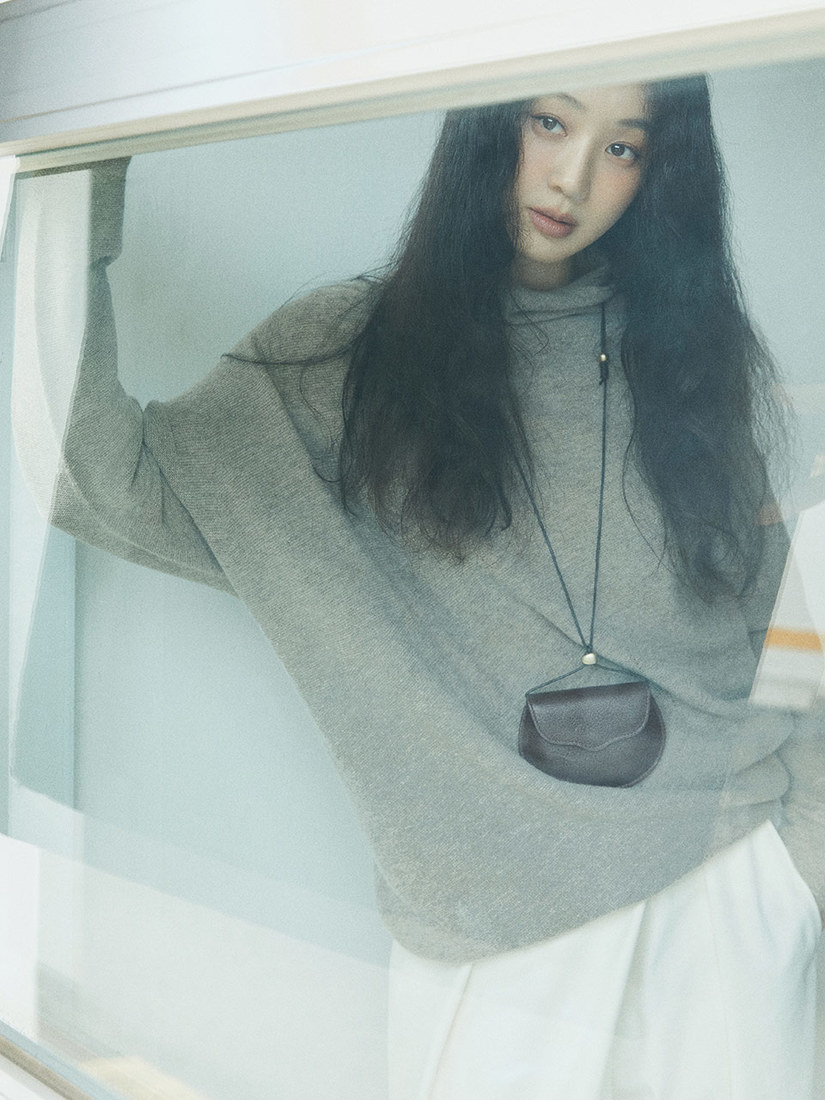 Asymmetric Panel Half-neck Knit Pullover SK5WP475_3color