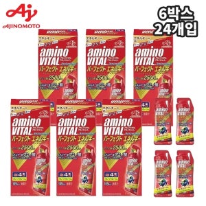 아미노바이탈 퍼펙트 에너지 2500mg 아미노산 파워젤 에너지젤 6박스 자전거 라이딩 등산 러닝