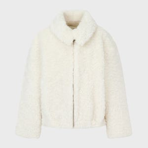 [지컷] 신세틱 퍼 카라 집업 자켓_아이보리 7255420101