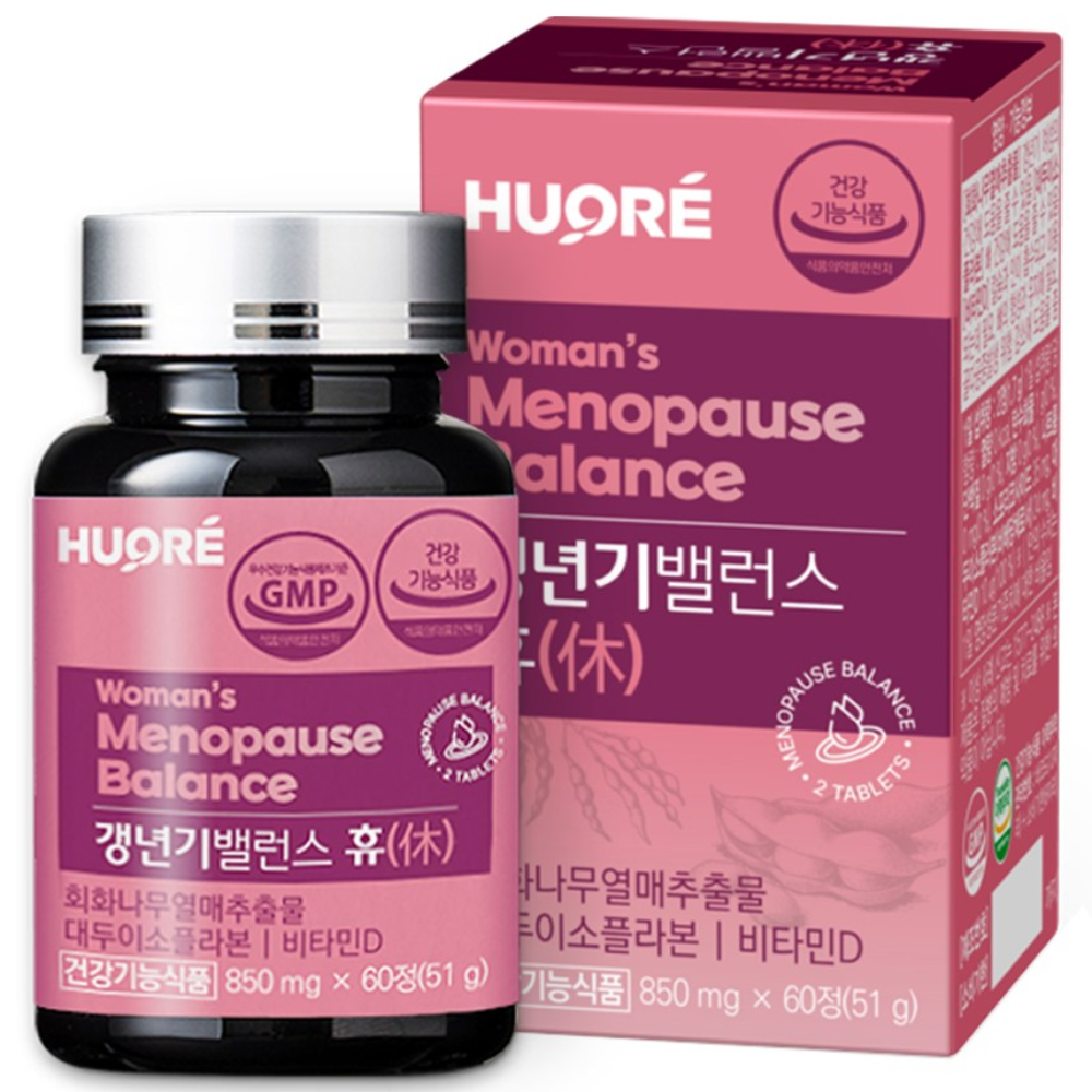 휴오레 <b>갱년기</b> 밸런스 휴 850mg x 60정, 1개