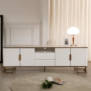 이홈데코 로지 2000 로즈골드 세라믹 높은 거실장