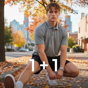 긴팔티셔츠 중독 남성 컴포트 카라 러닝 티셔츠 1+1