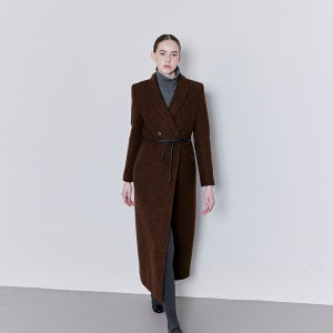 [옥토버세컨드] Boucle maxi coat (brown)